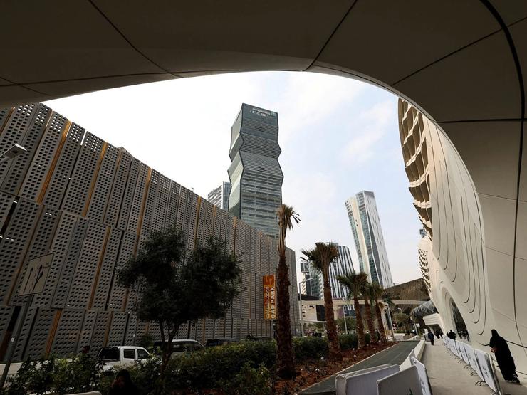General view shows the King Abdullah Financial District Metro Station in Riyadh