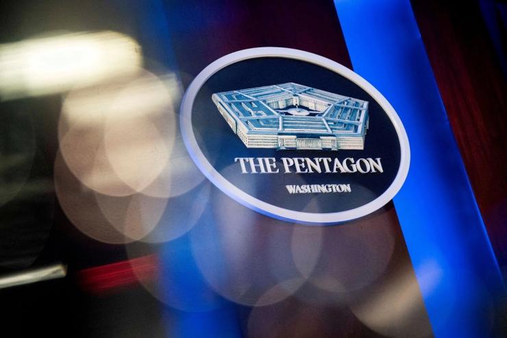 A logo of the Pentagon.