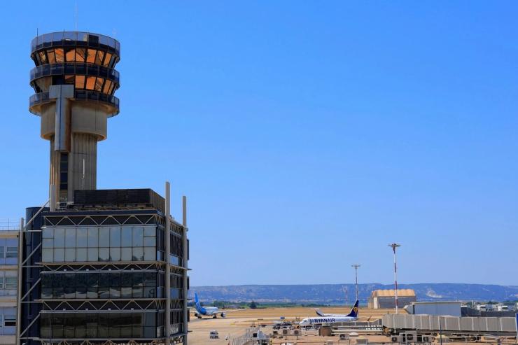 An air traffic control tower in Marseille