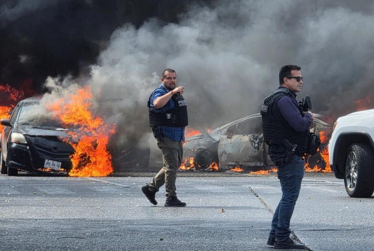 Blockades in Mexico following El Mencho’s death. Gilberto Gallo/Reuters