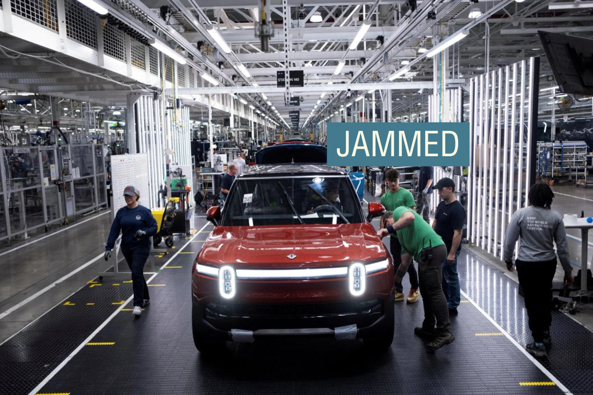  Workers assemble second-generation R1 vehicles at electric auto maker Rivian’s manufacturing facility in Normal, Illinois