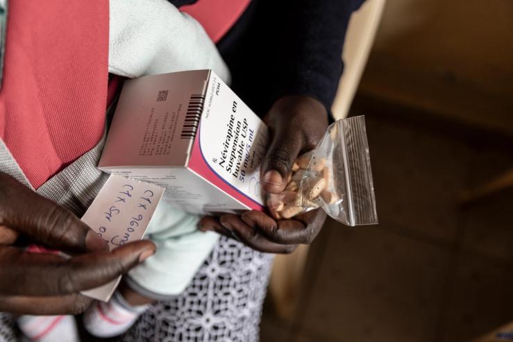 A patient receives prescribed medicine at Kuoyo Sub-county Hospital in Kisumu.