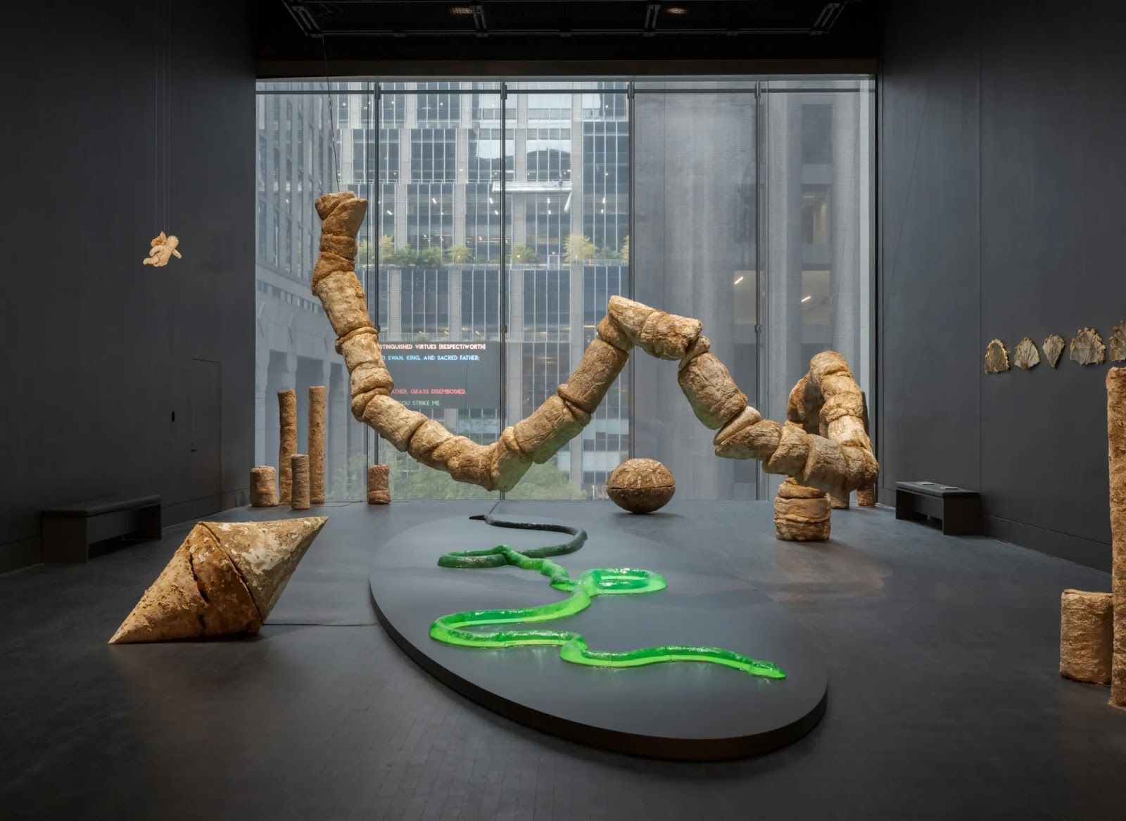 Installation view of Nour Mobarak’s “Dafne Phono”, 2024. 