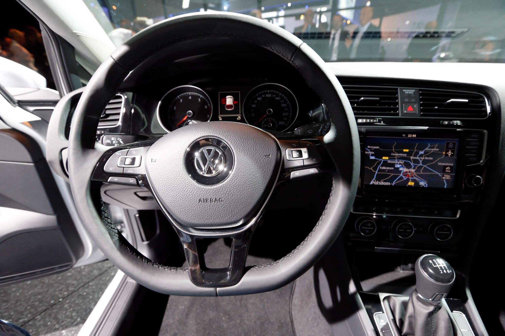 A Volkswagen dashboard. 
