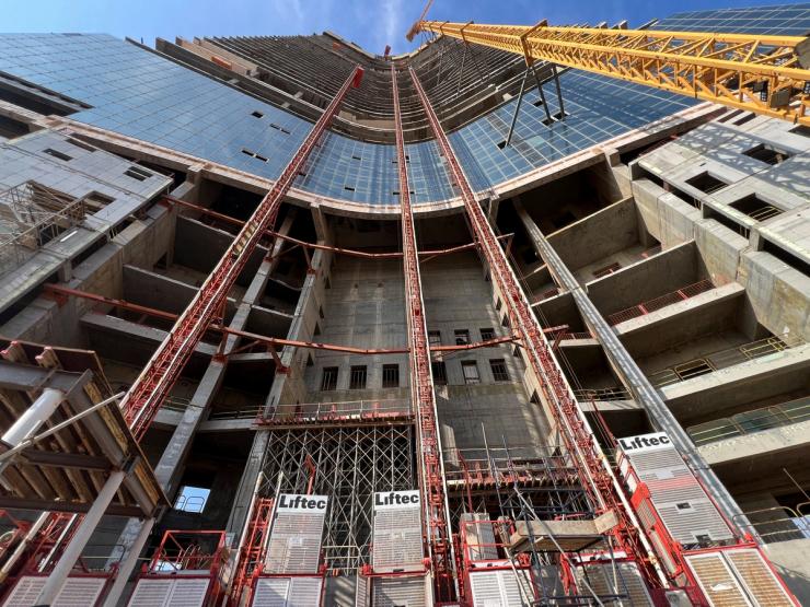 Construction site of Jeddah Tower.