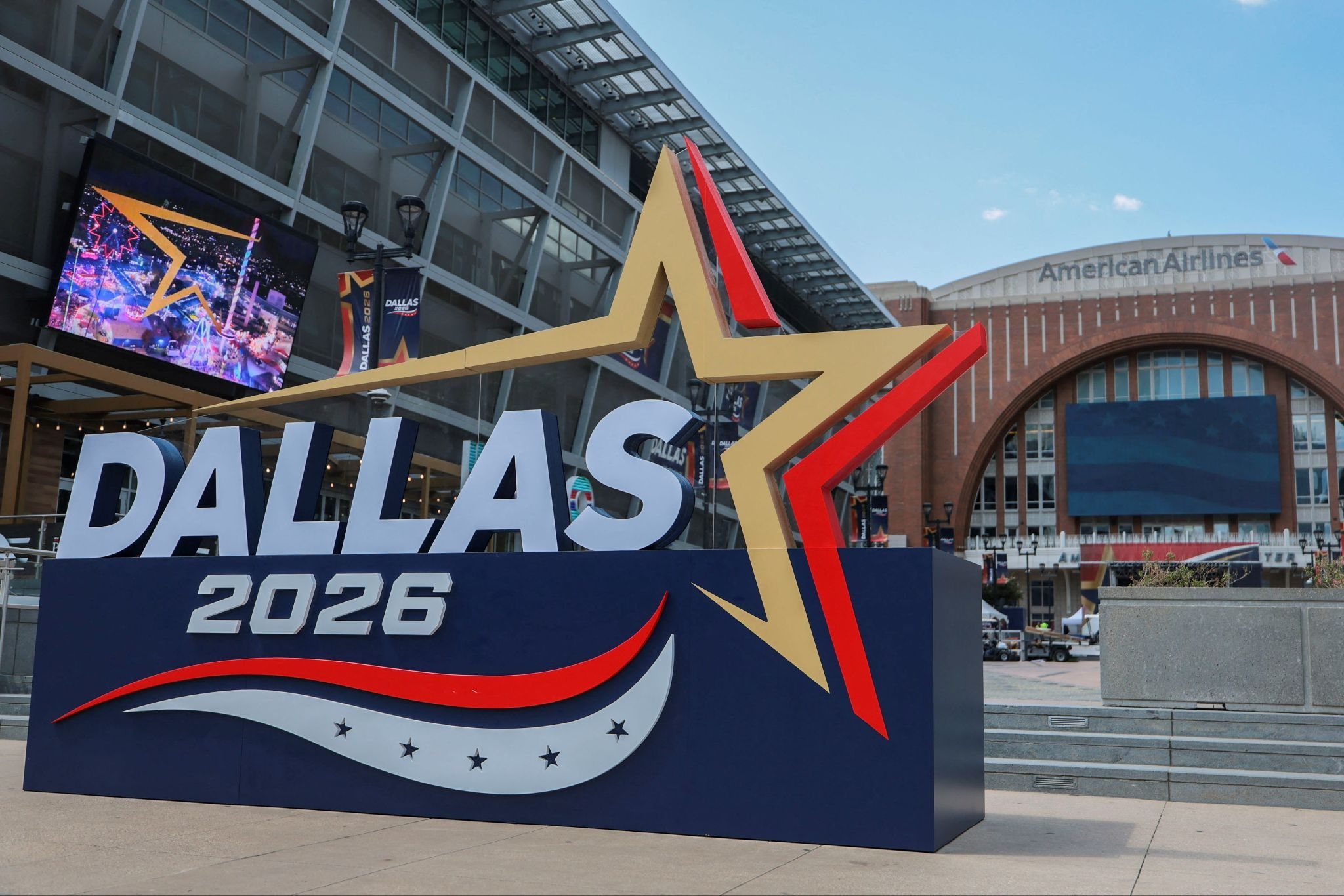 Dallas 2026 sign at GOP midterm convention