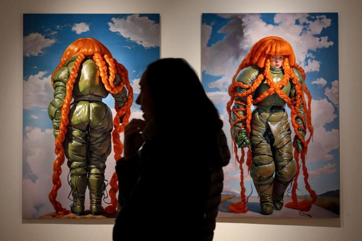 A photo of AI-generated art.