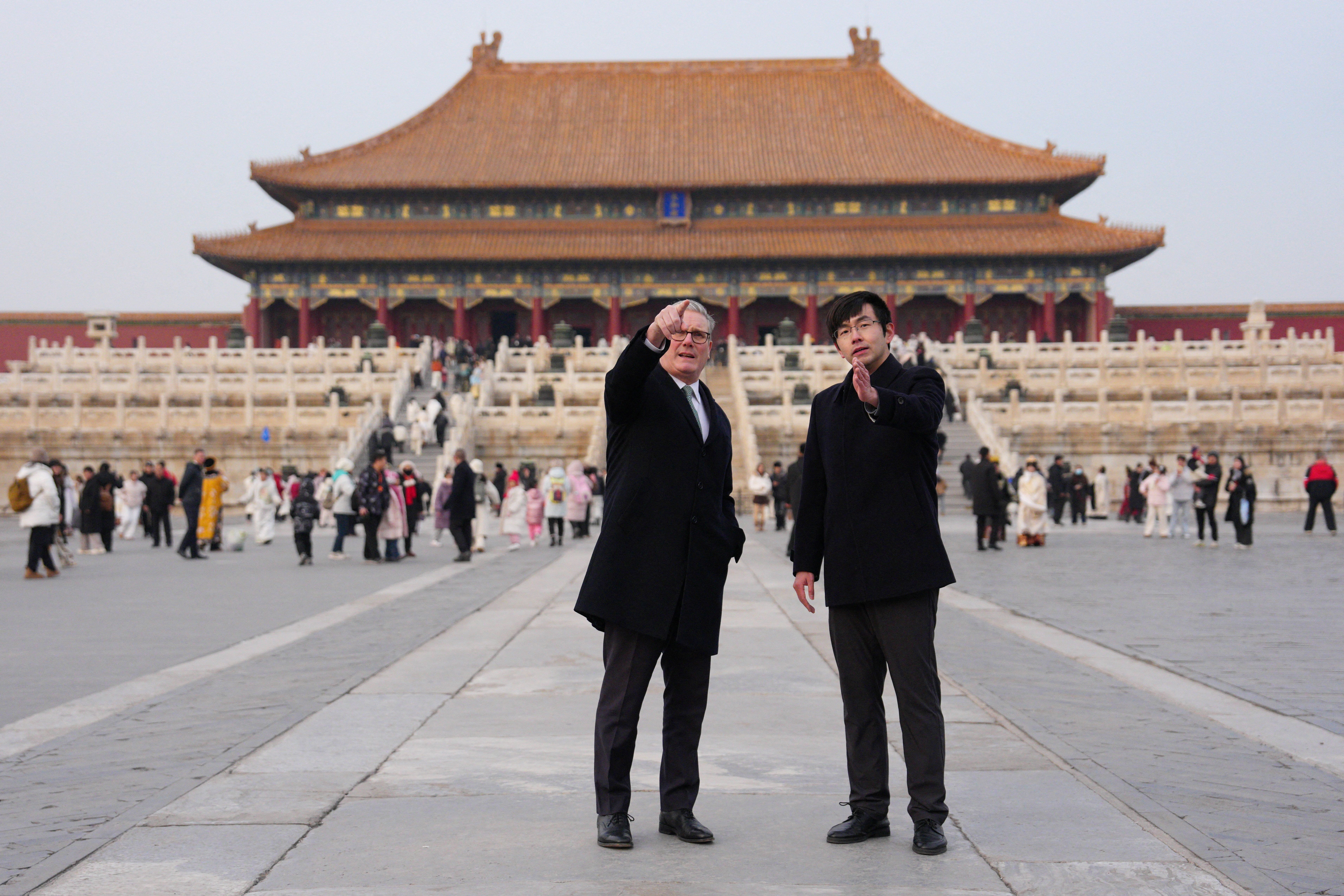 British Prime Minister Keir Starmer visits the Forbidden City during his visit to China.