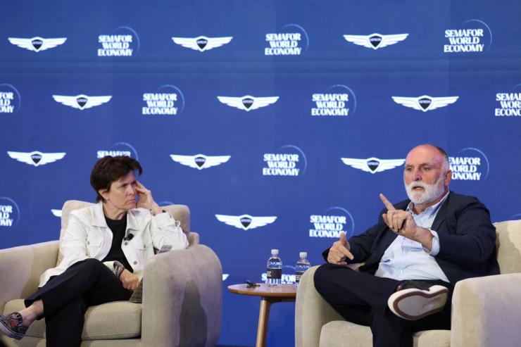 Kara Swisher and Jose Andres