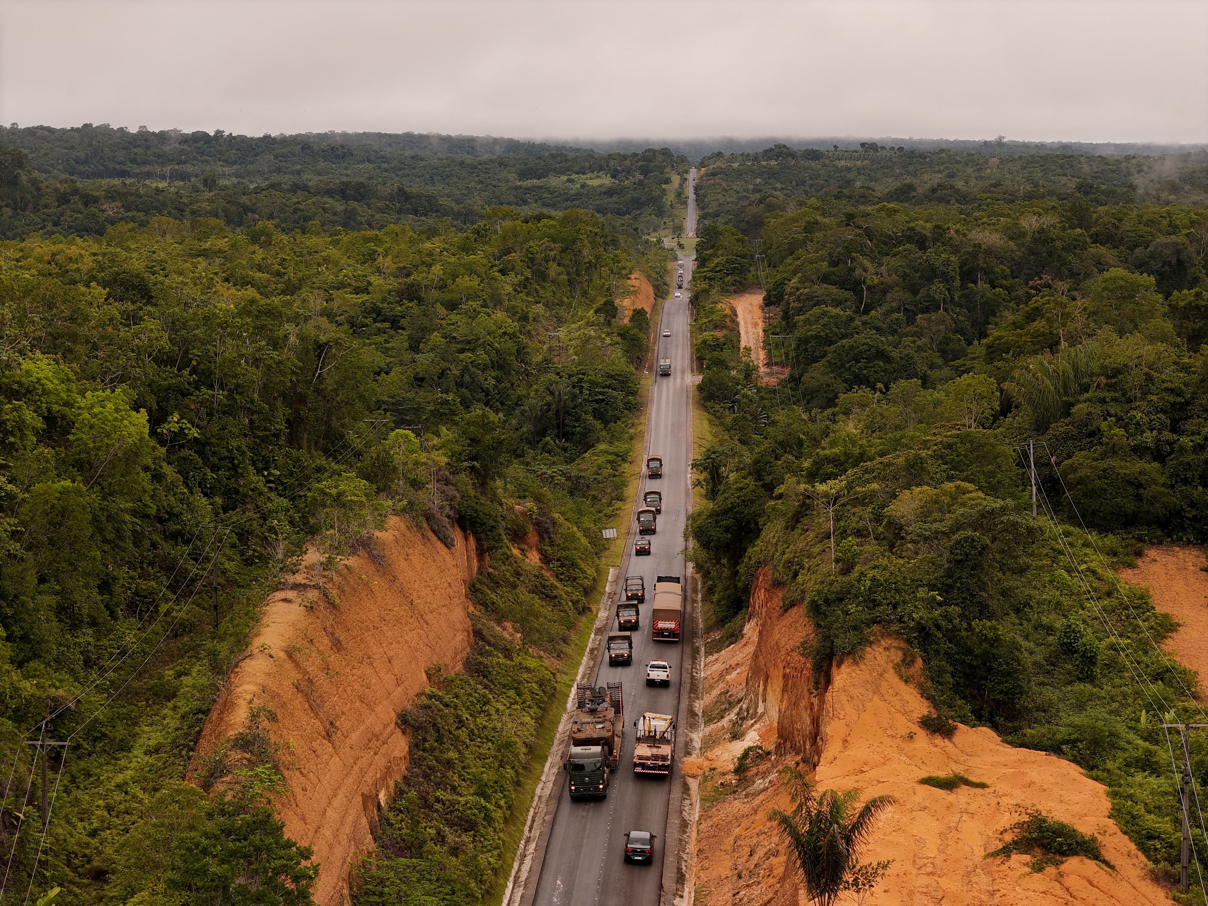 Brazil border with Guyana and Venezulea