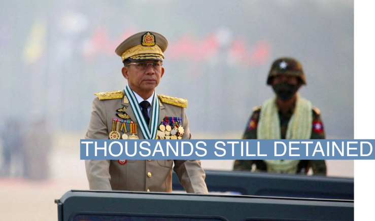 Myanmar’s junta chief Senior General Min Aung Hlaing, who ousted the elected government in a coup on February 1, 2021.