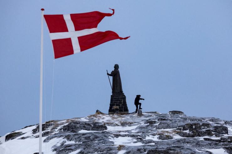 : A Danish flag in Greenland.