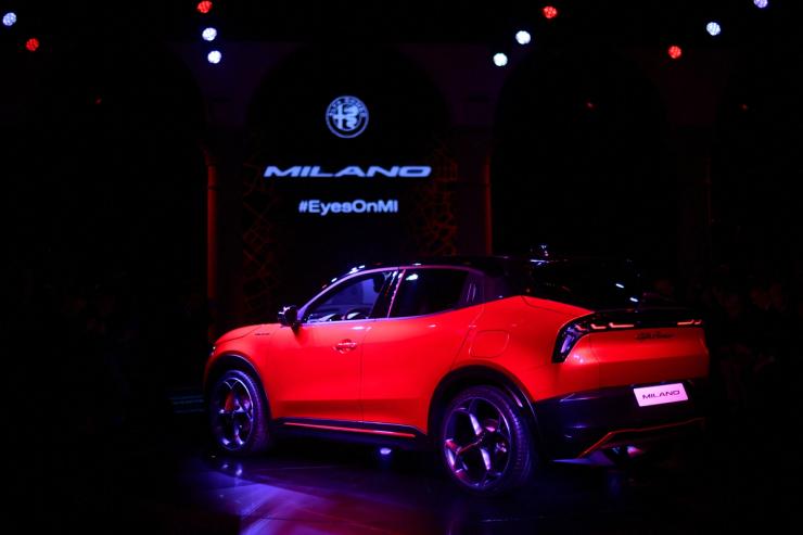 Stellantis premium brand Alfa Romeo reveals the Milano, its first fully electric car.