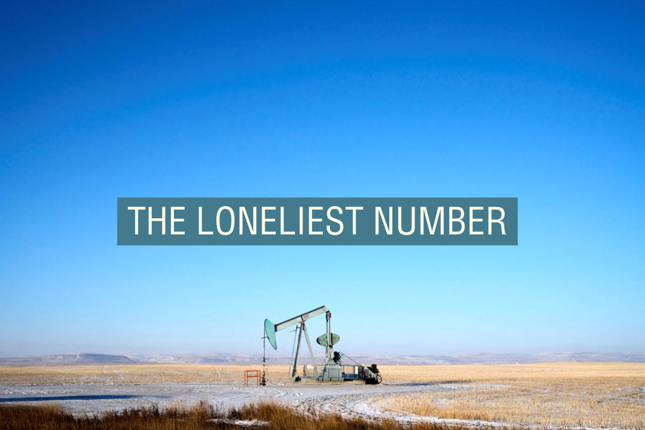 A view of an oil pump jack on the prairies near Claresholm, Alberta, Canada