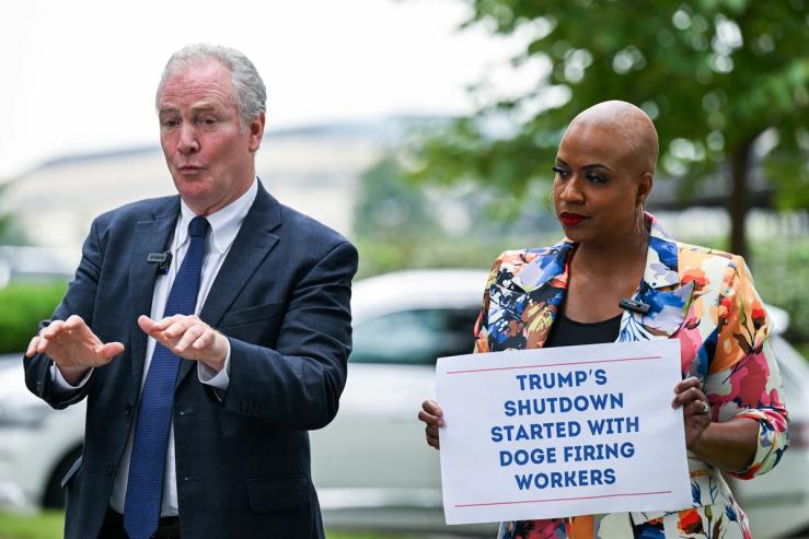 Sen. Chris Van Hollen, D-Md., and Rep. Ayanna Pressley, D-Mass.