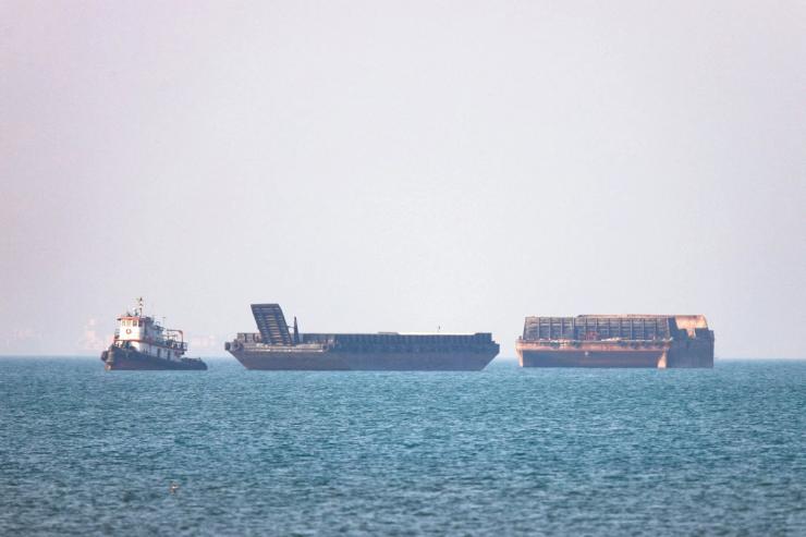 Vessels in the Strait of Hormuz near Bandar Abbas, Iran