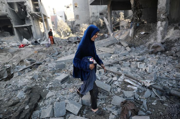 A photo showing the devastation in Gaza