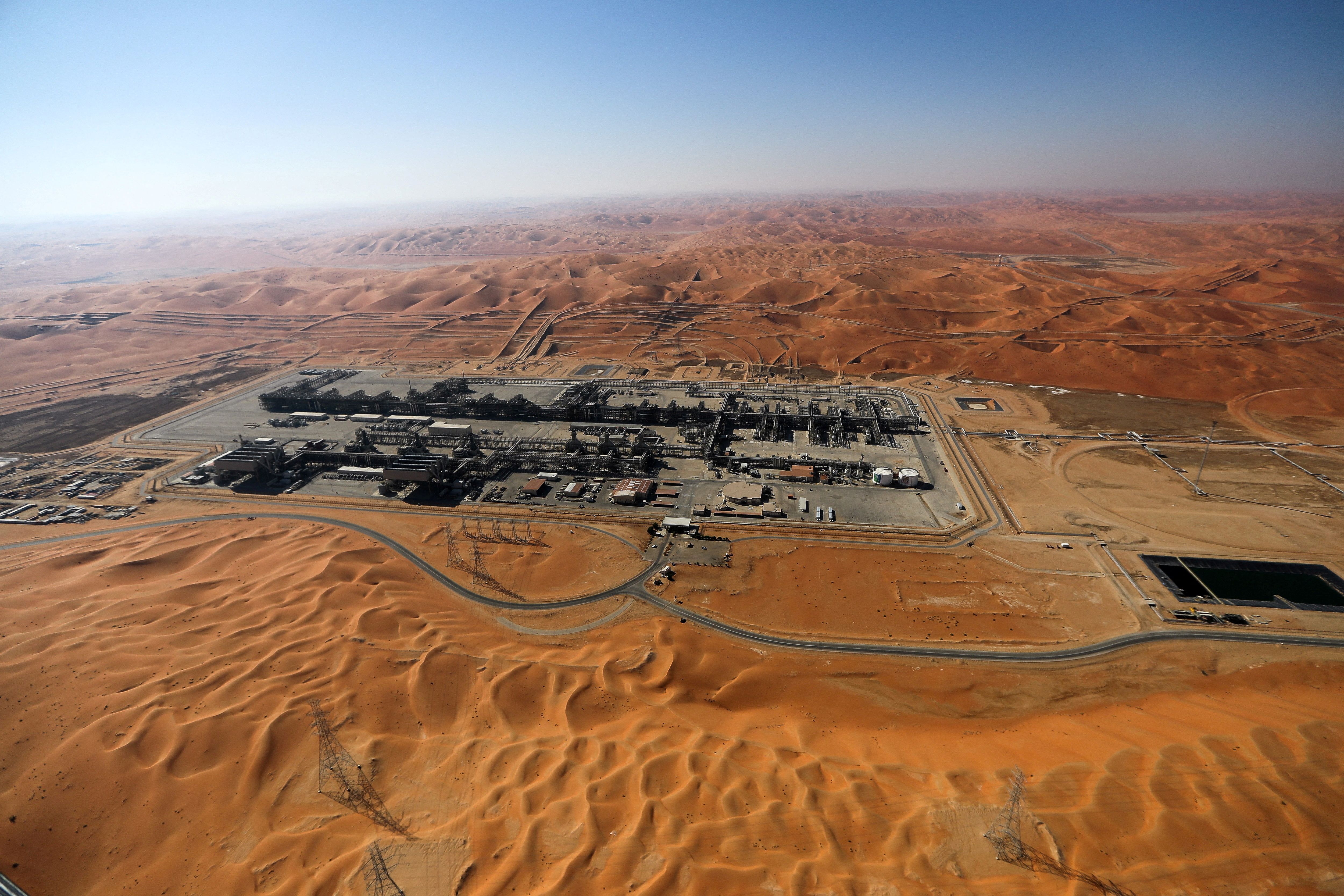 General view of Aramco’s oil field in the Empty Quarter