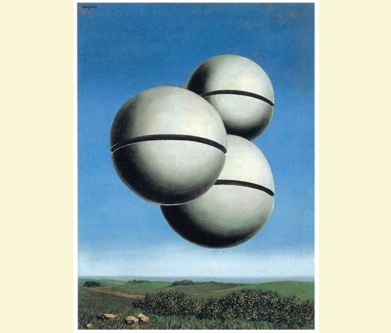 René Magritte, “Voice of Space” (1931). Solomon R. Guggenheim Foundation 