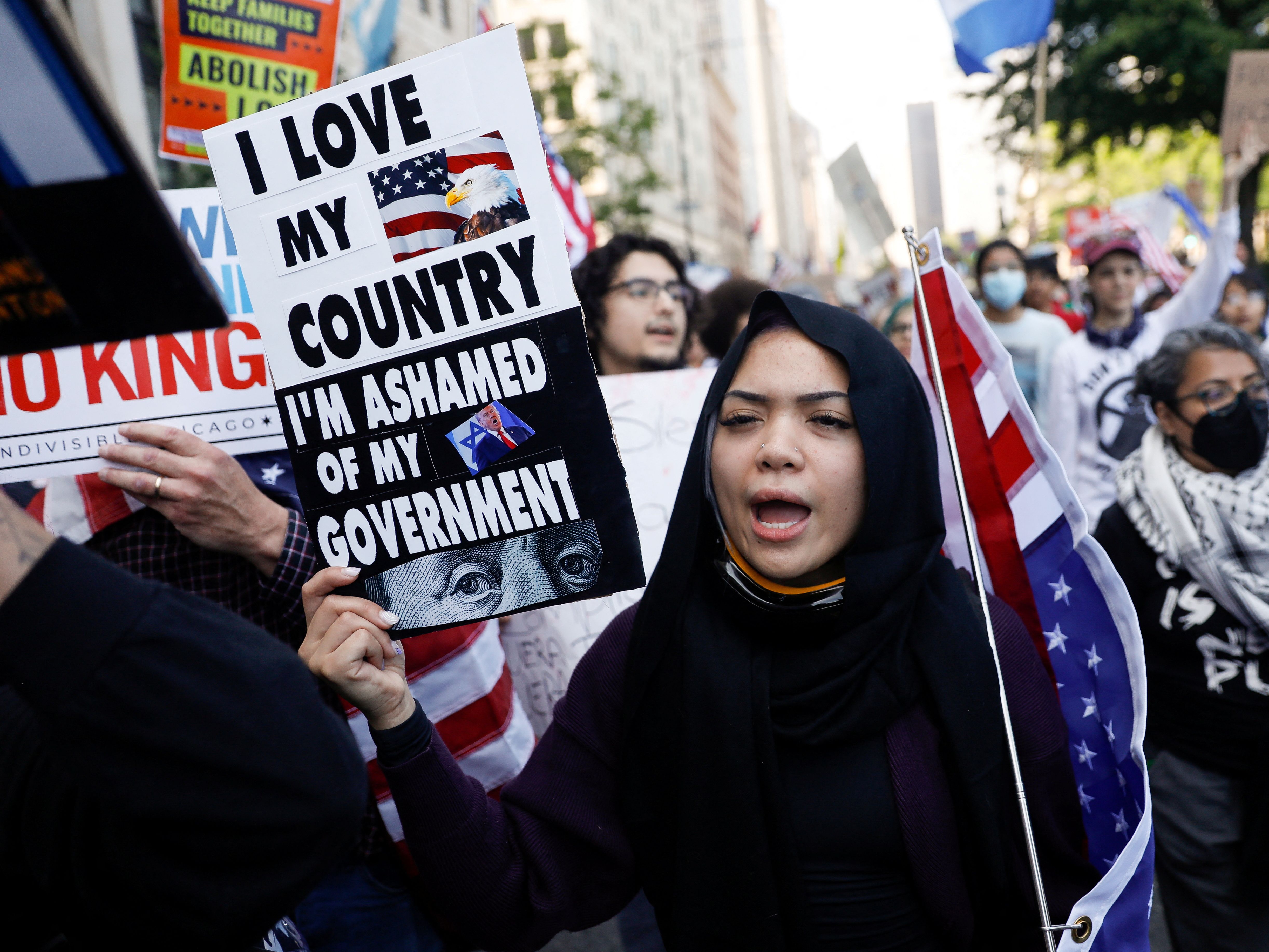 “No Kings” protesters 