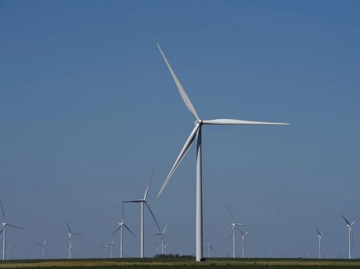 A wind farm near Throckmorton, Texas.