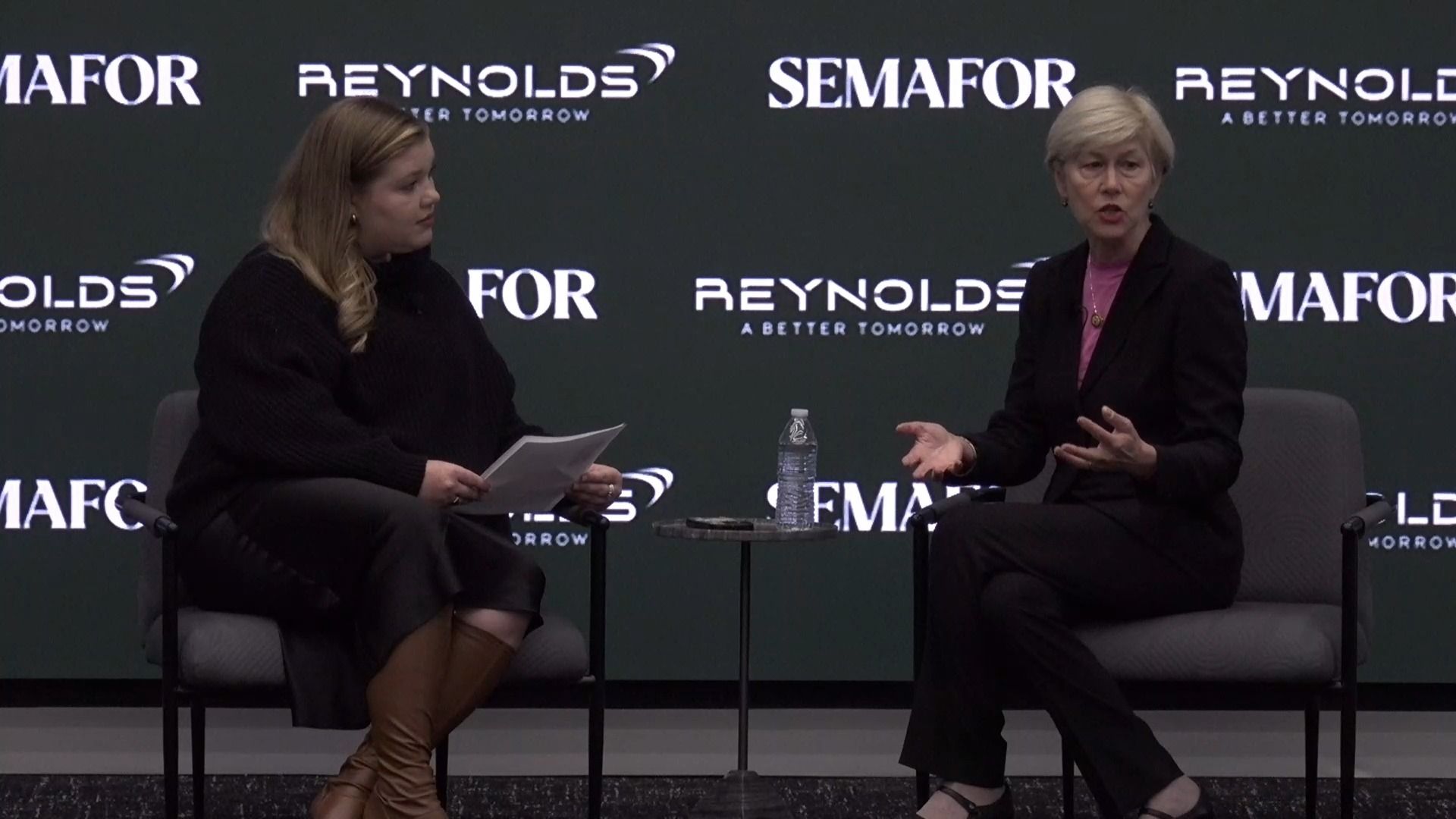 Eleanor Mueller and Rep. Deborah Ross.