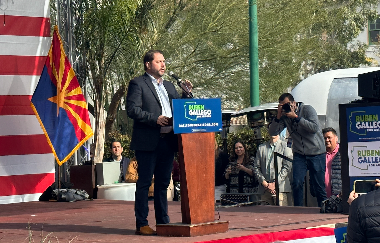 Ruben Gallego in Tucson.