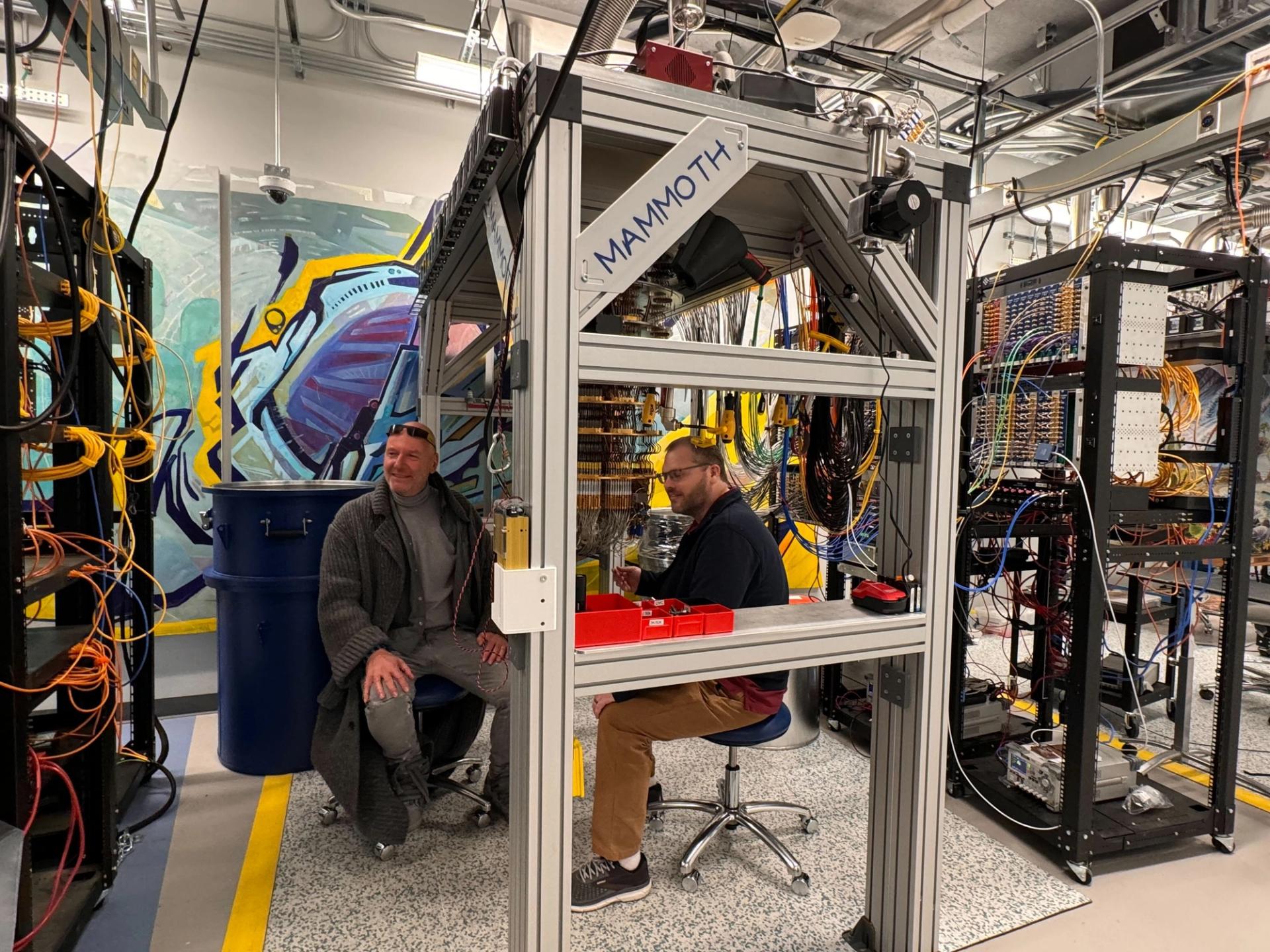 Google Quantum AI’s Hartmut Neven (L) and Anthony Megrant (R) at Google’s Quantum AI lab.