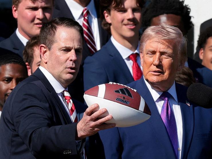 President Donald Trump welcoming CFP champions