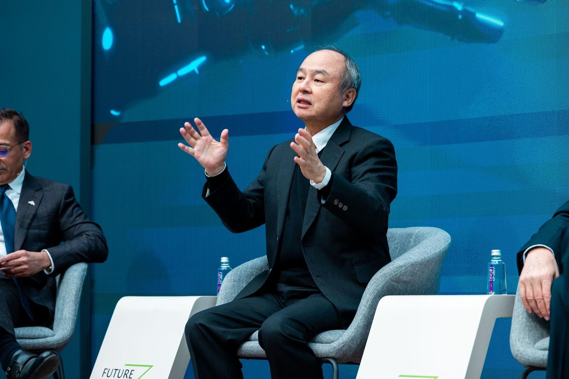 Masayoshi Son speaking at FII