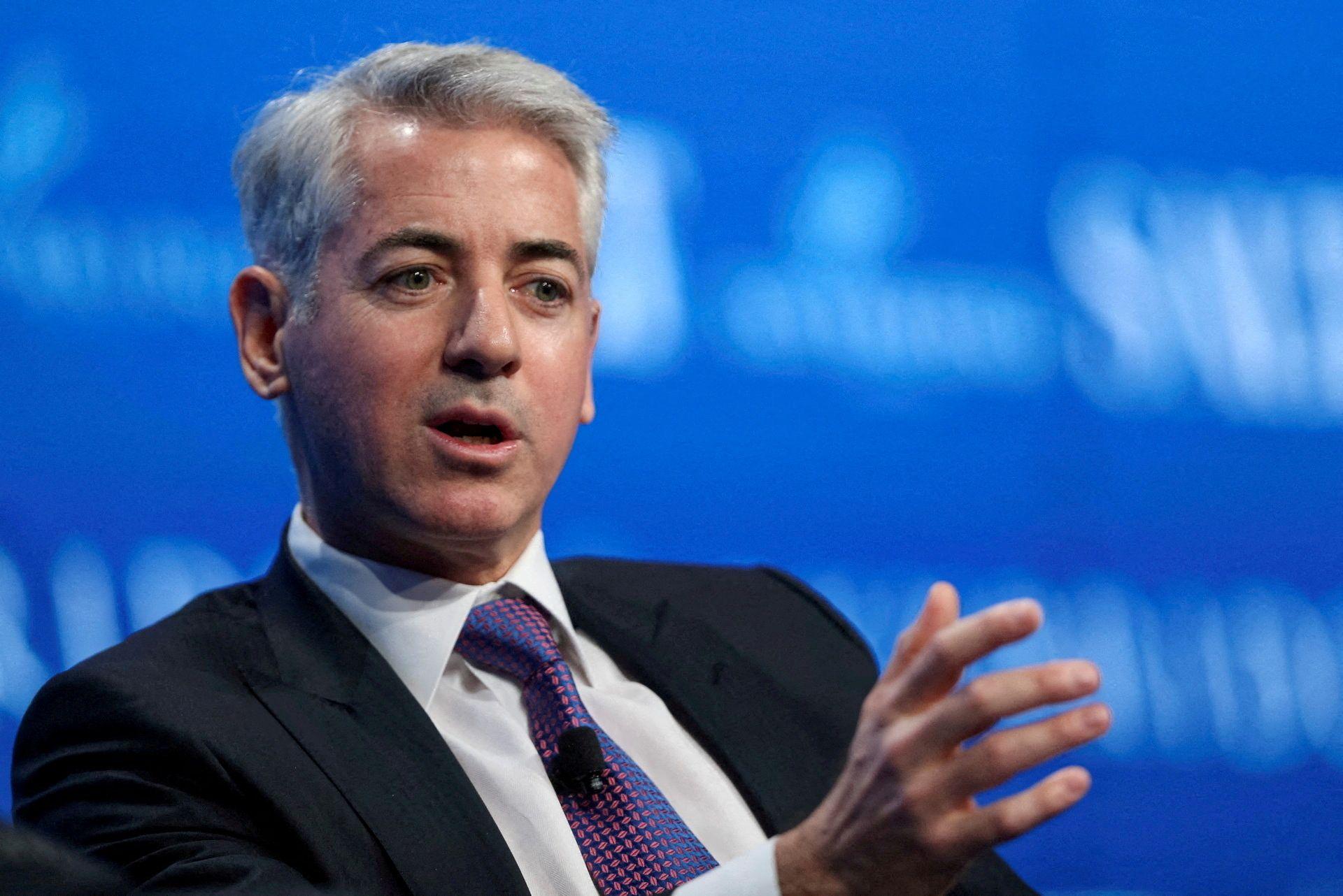 Bill Ackman, chief executive officer and portfolio manager at Pershing Square Capital Management, speaks during the SALT conference in Las Vegas, Nevada.