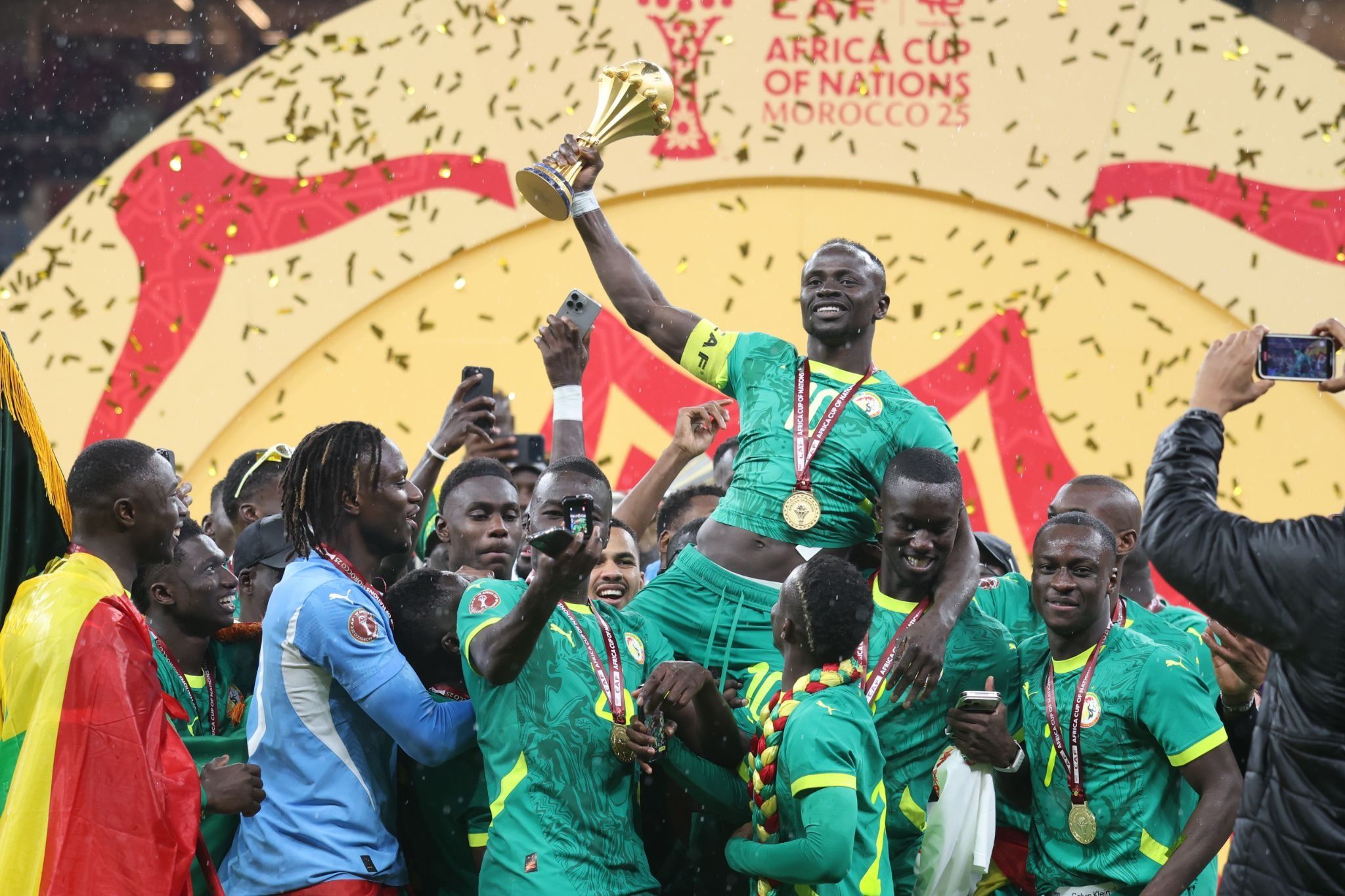 Senegal’s team celebrating AFCON.