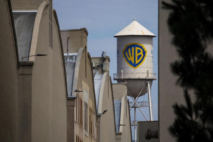 The Warner Bros. Water Tower is pictured at Warner Bros. Studios in Burbank on the day it was announced that California and 11 states are suing to block Paramount’s $110 billion acquisition of Warner Bros. Discovery in California, U.S. July 13, 2026.
