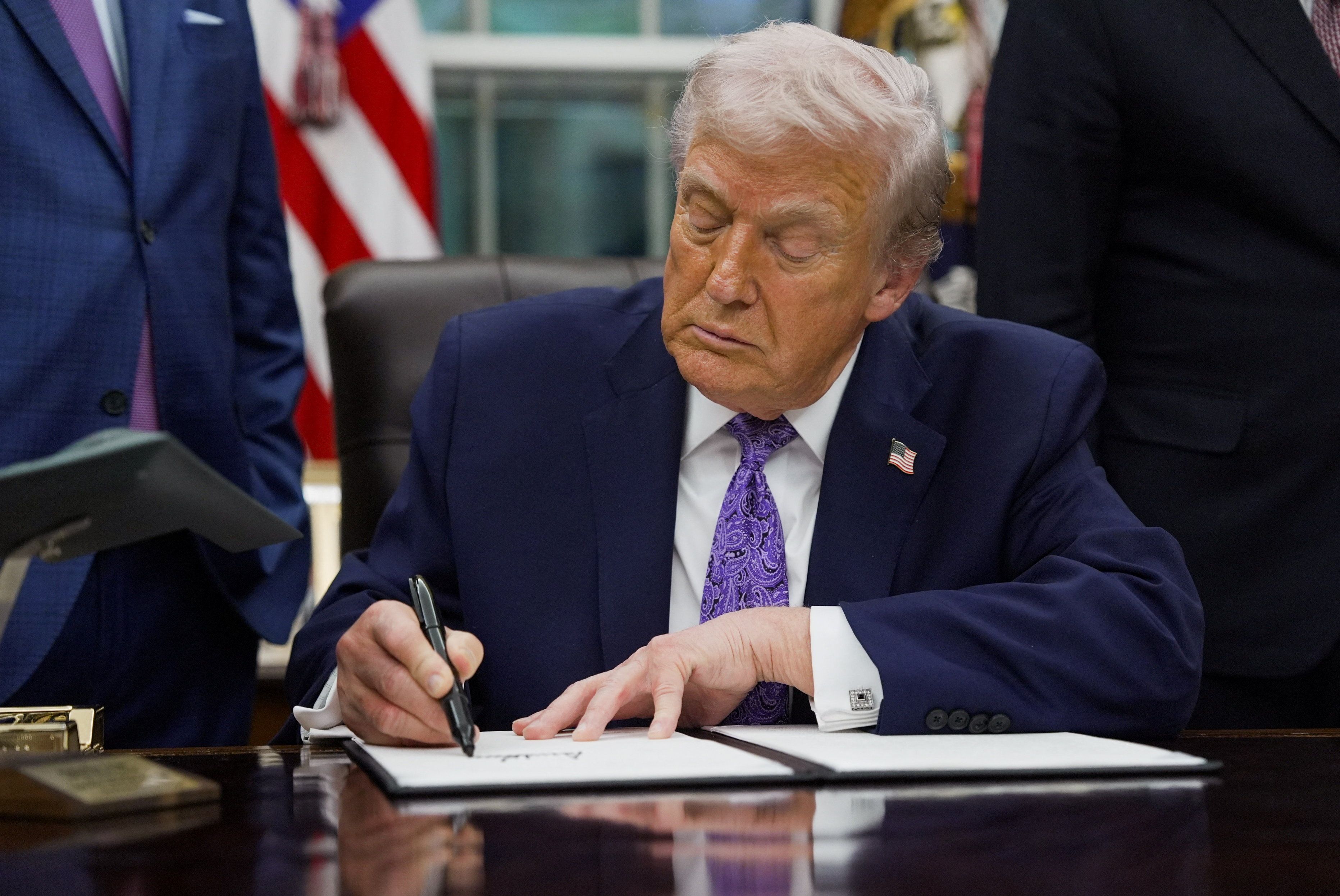 Trump signing an AI order