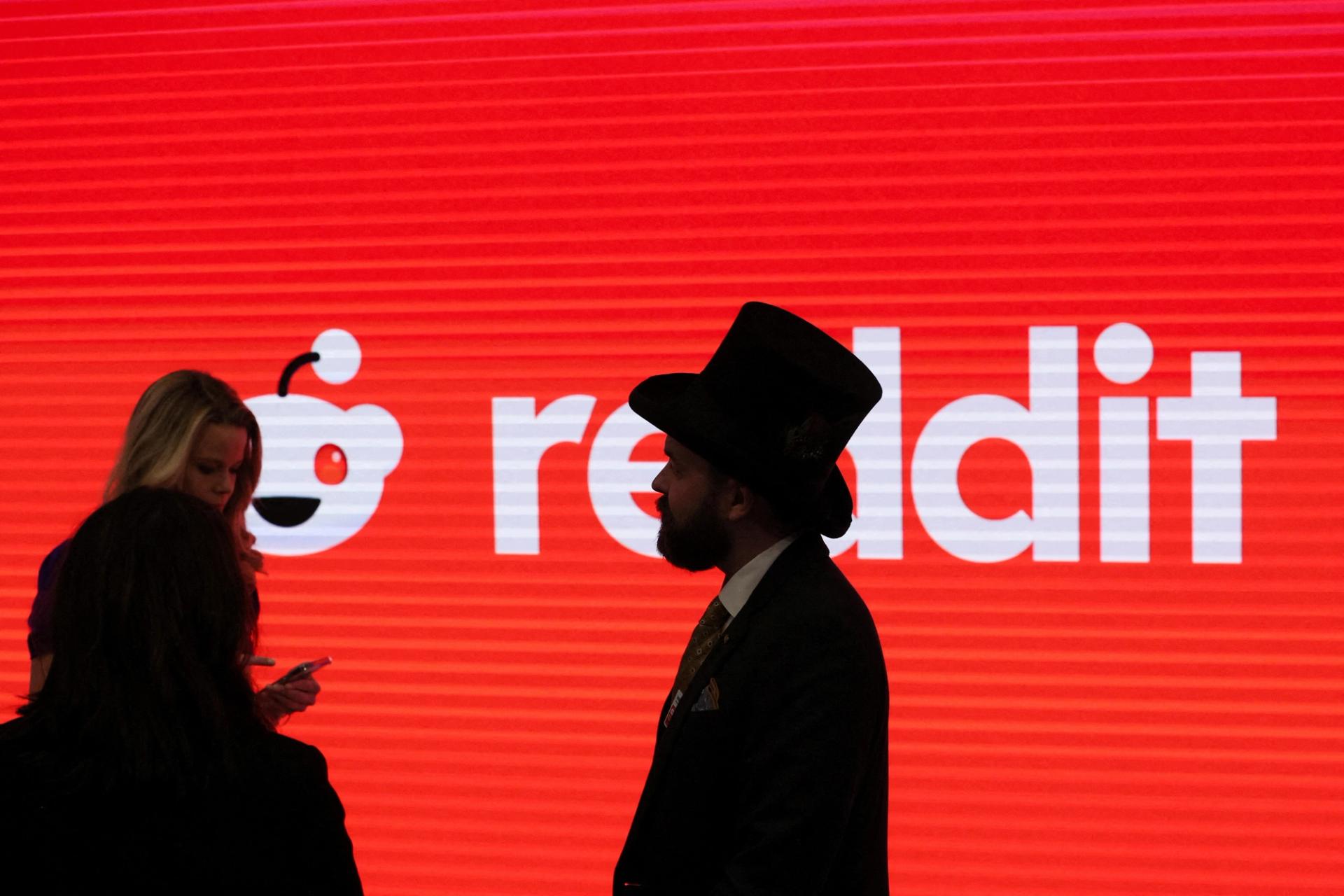The Reddit logo at the NYSE.