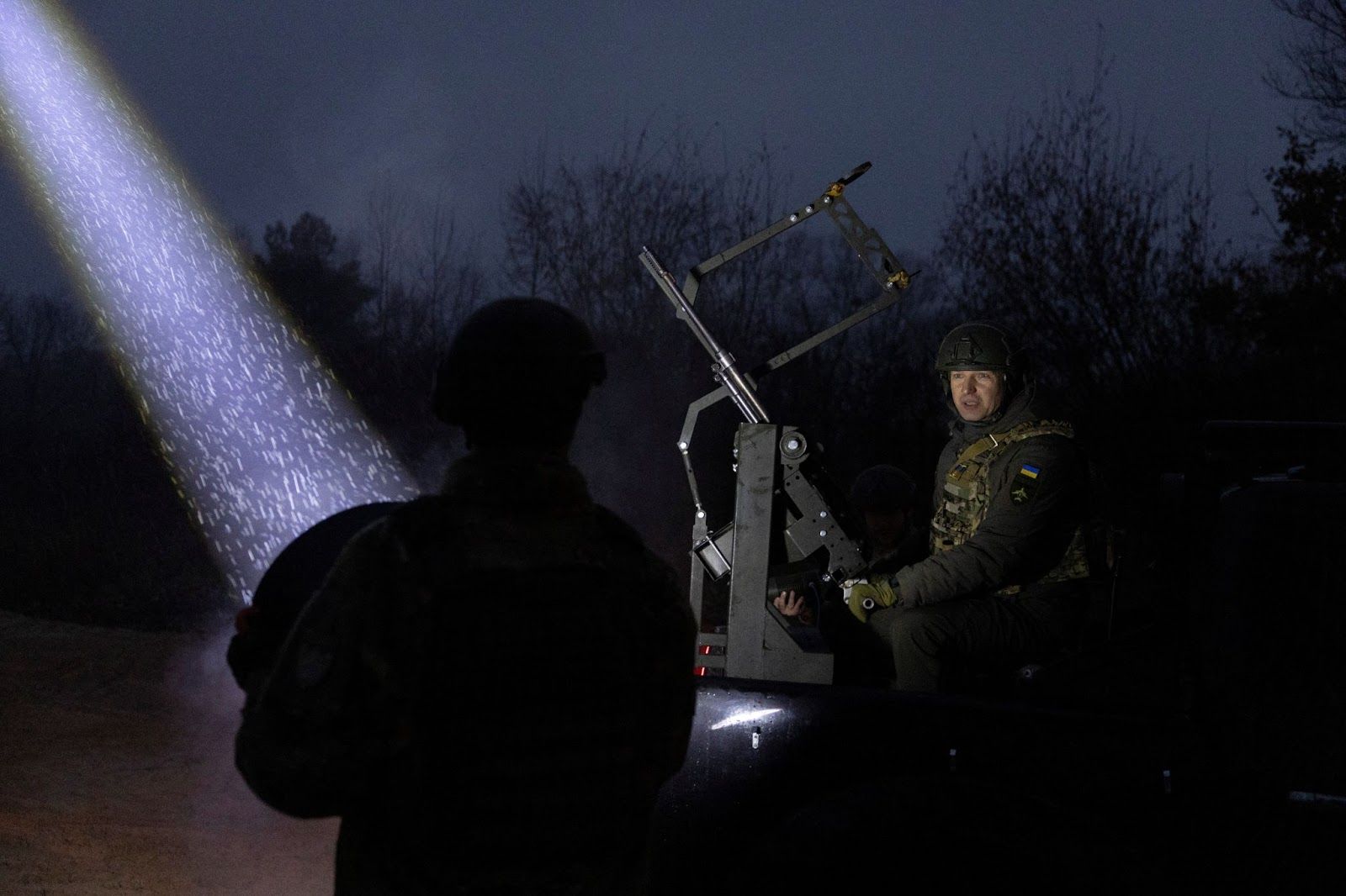 A photo of Ukrainian soldiers in the Kyiv region