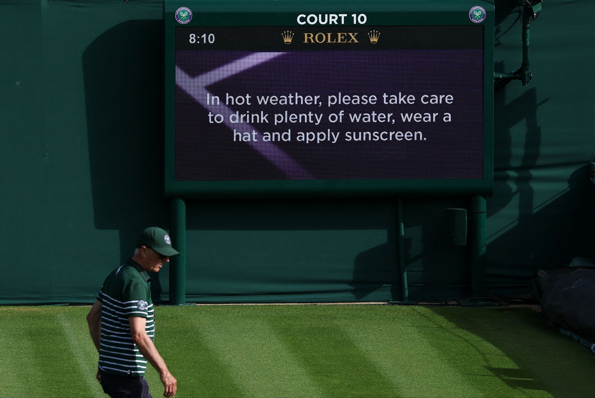 Hot weather warnings at the ongoing Wimbledon tennis tournament. 