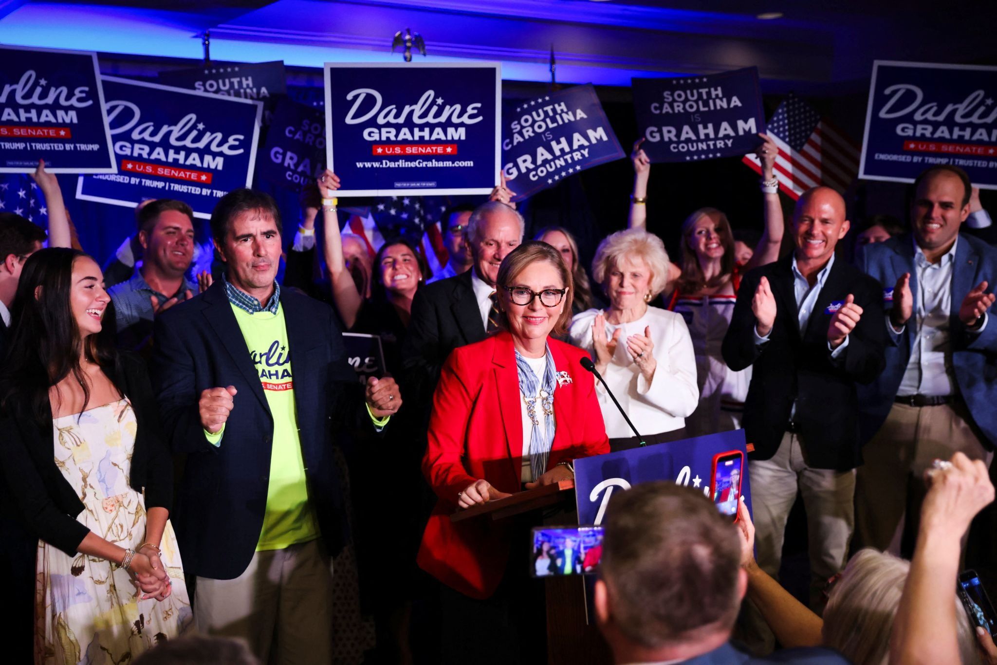 US Senator Darline Graham holds victory party following Republican primary runoff