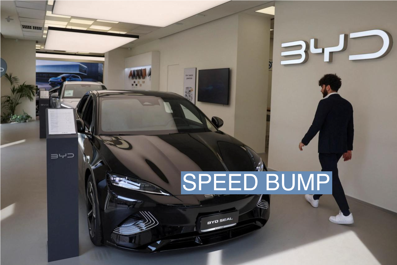 The BYD store in Milan.