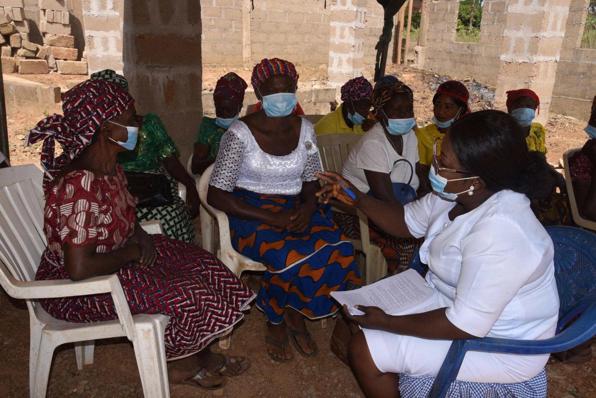 Women attend a talk on family planning in a rural pocket of Ebonyi State, Nigeria.