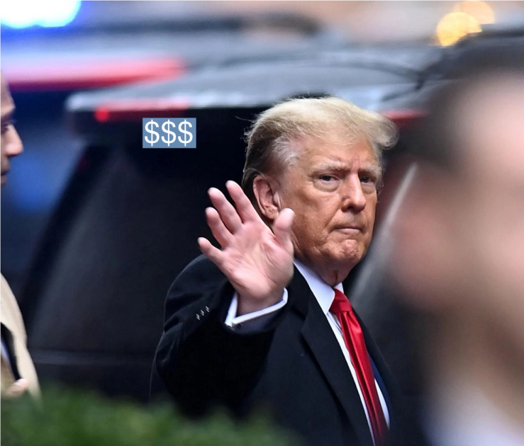 Donald Trump is seen on Jan. 26, 2024 in New York City.