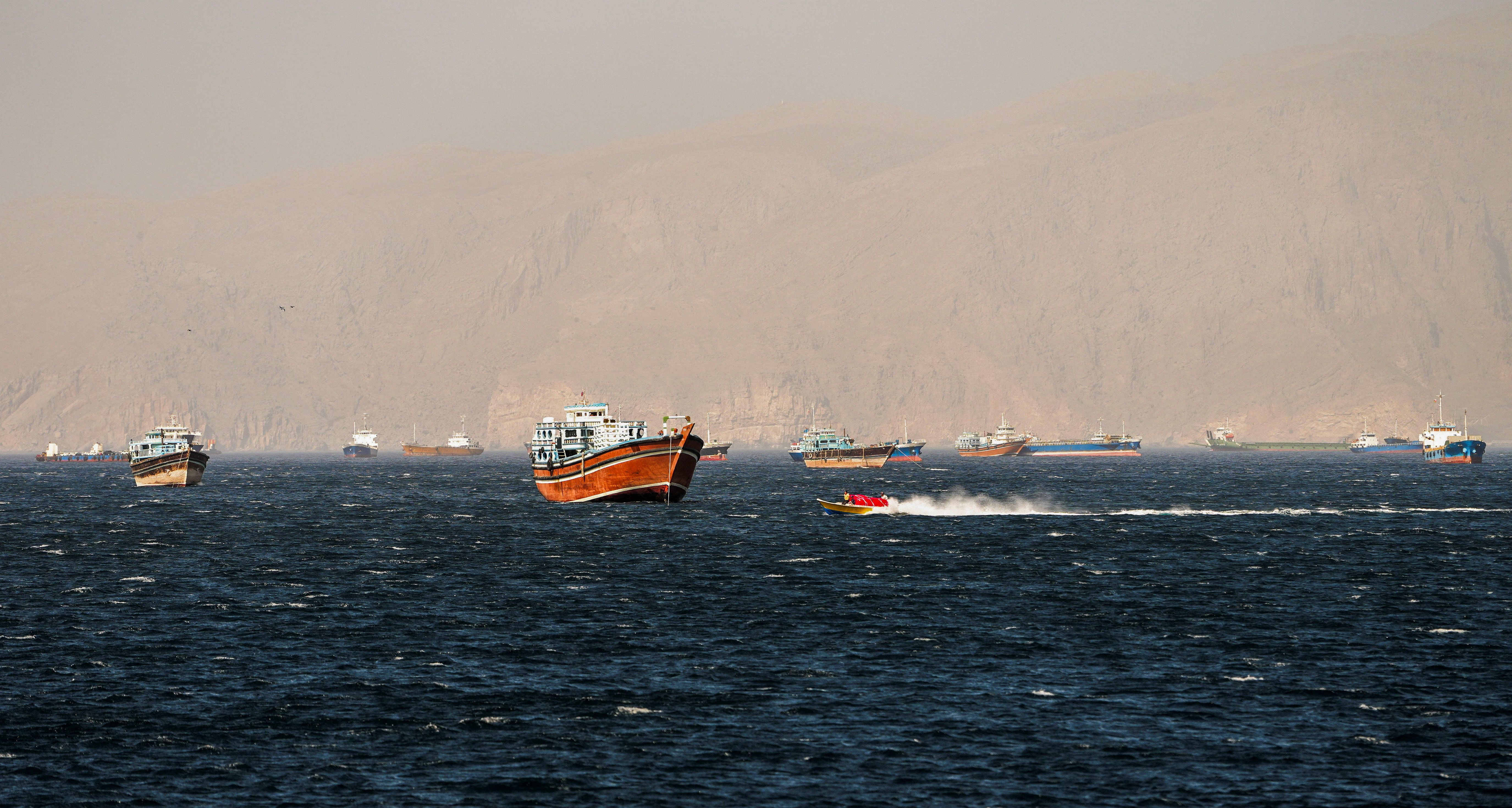 Vessels in the Strait of Hormuz