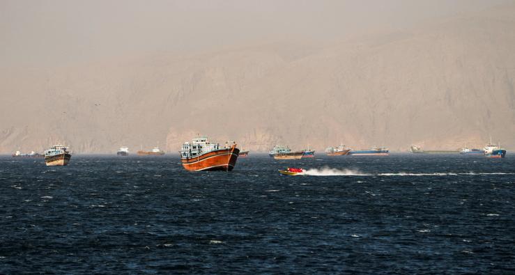 Vessels in the Strait of Hormuz