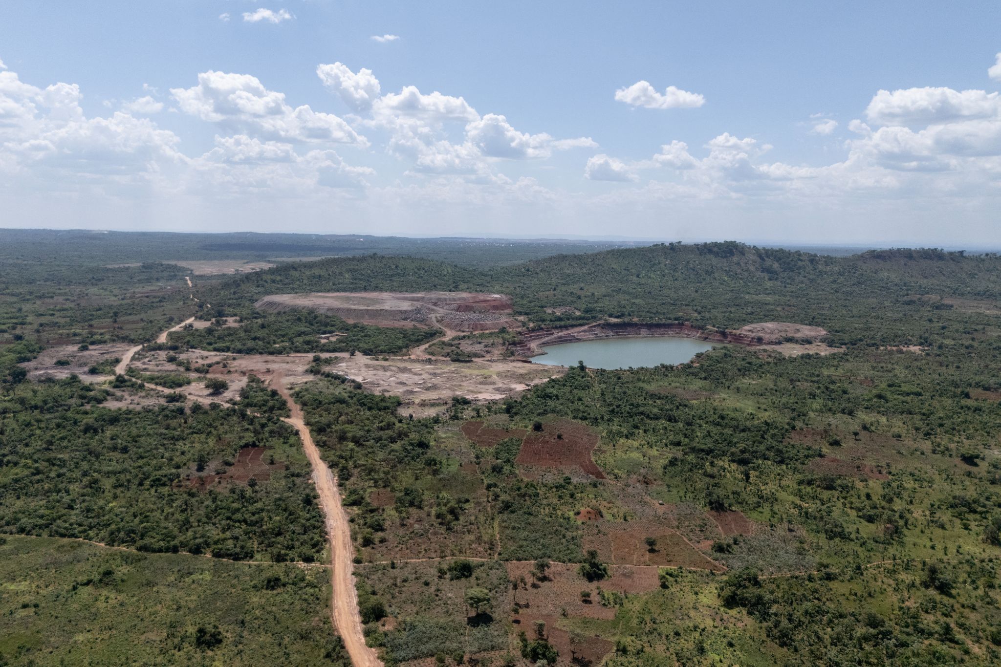 A mining site next to a forest reserve in Likasi, DR Congo.