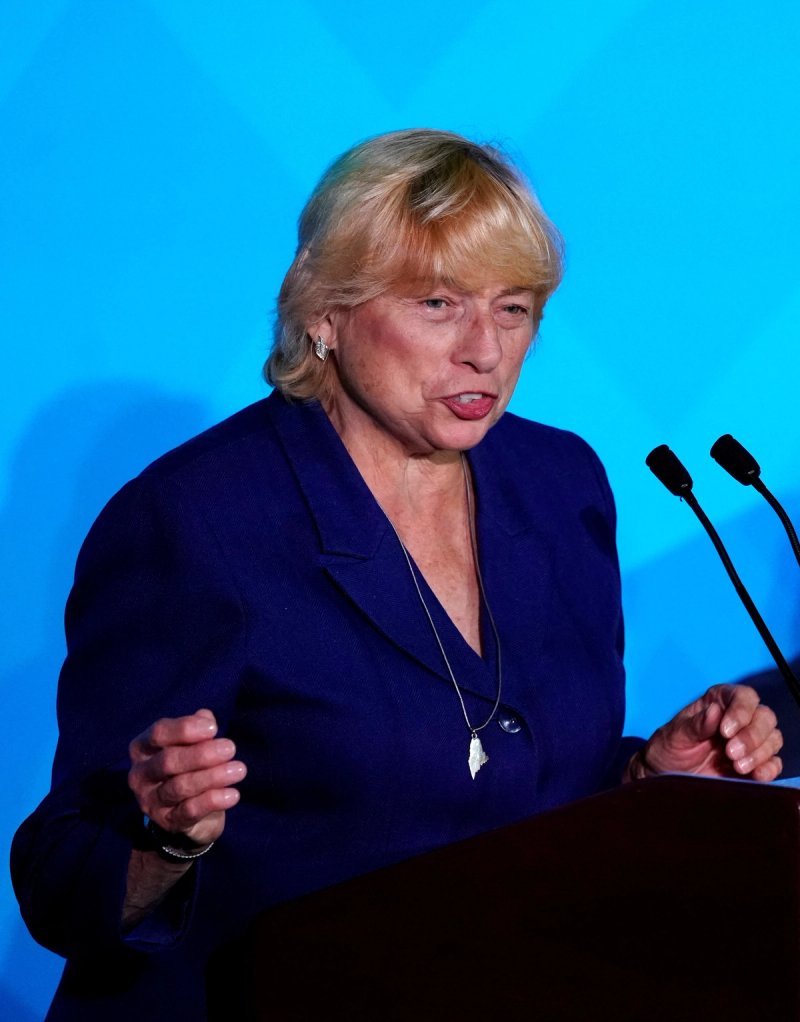 Democratic Maine Governor Janet Mills, running for re-election as the Governor of Maine in the 2022 U.S. midterm elections, speaks during the 2019 United Nations Climate Action Summit at U.N. headquarters in New York City, New York, U.S., September 23, 2019.