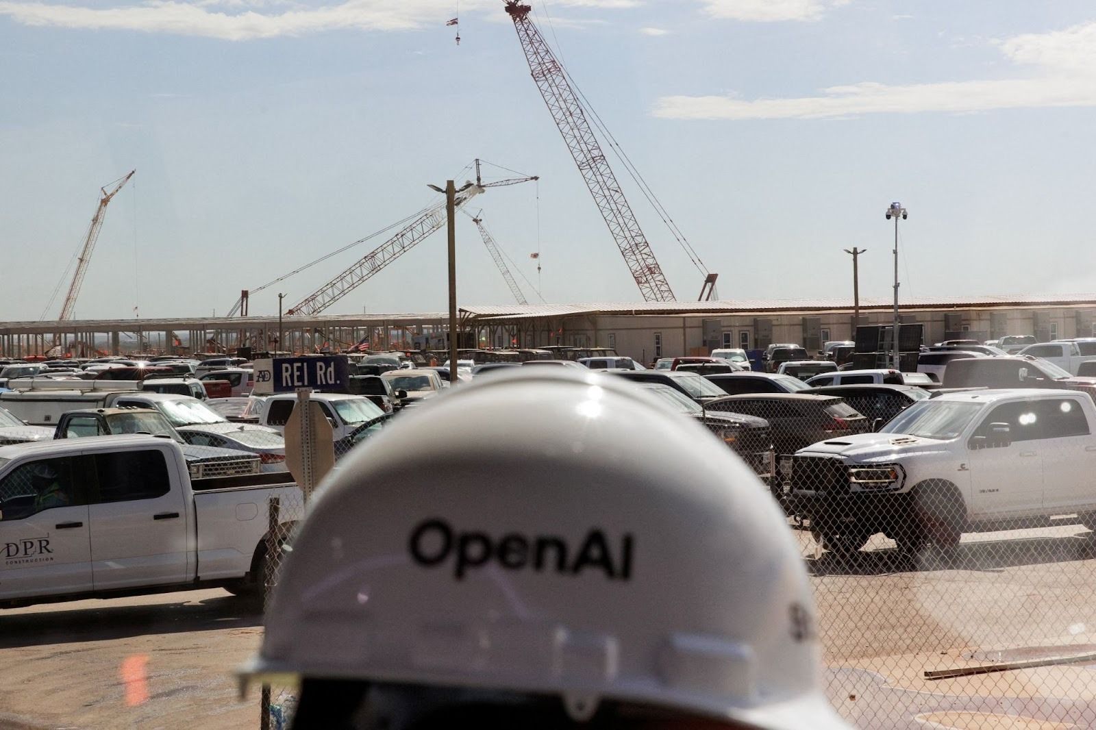 An OpenAI data center under construction in the US. 