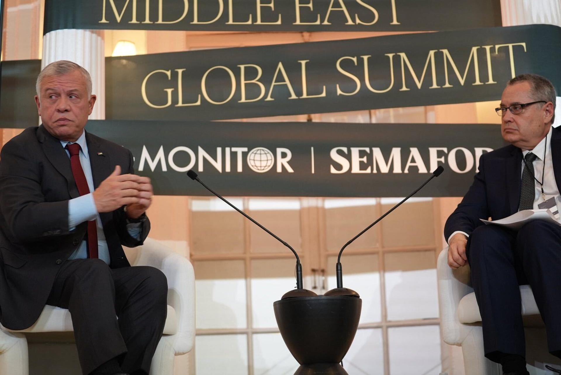 Jordan's King Abdullah II at the Middle East Global Summit in New York
