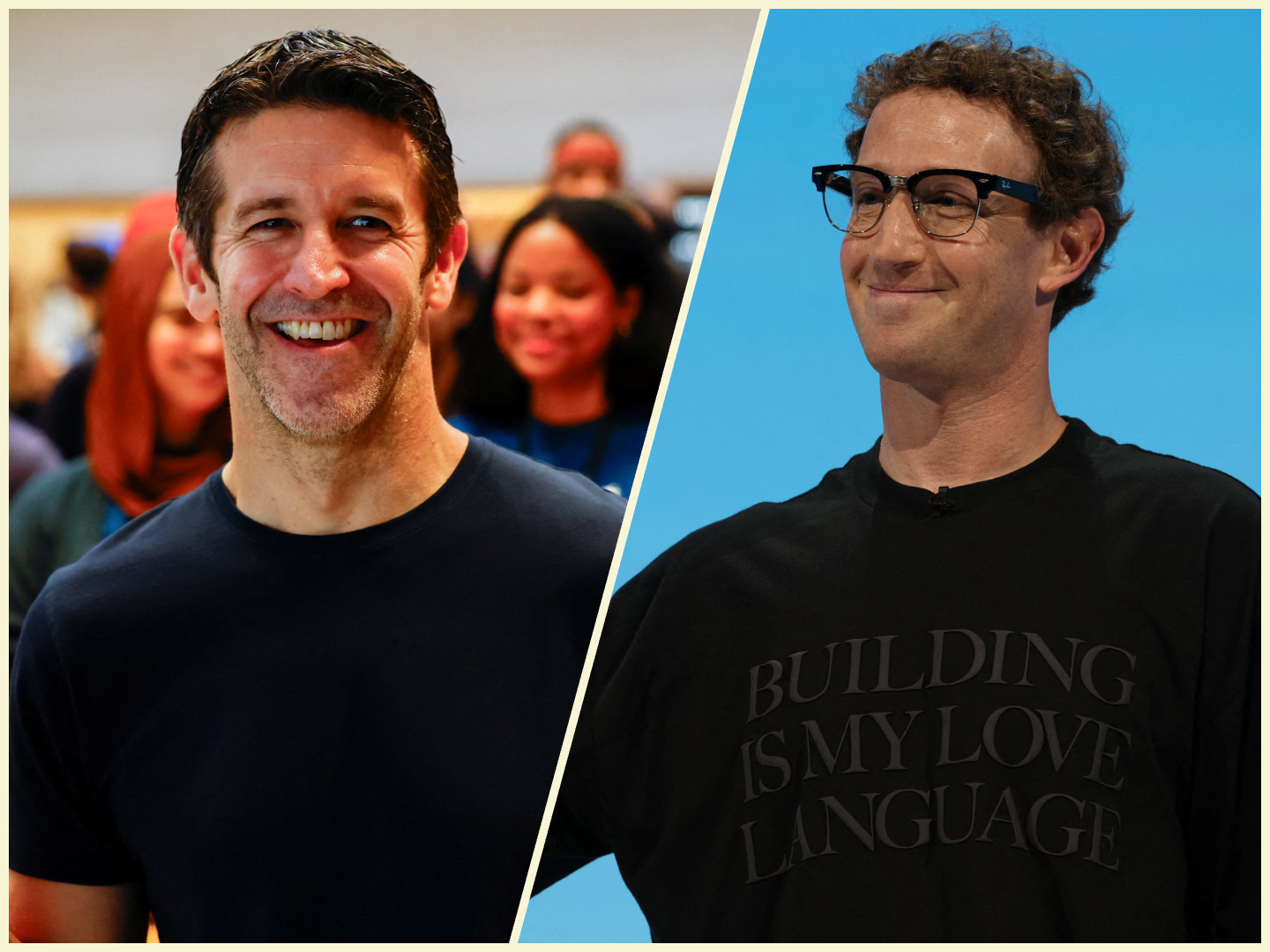 John Ternus and Mark Zuckerberg.