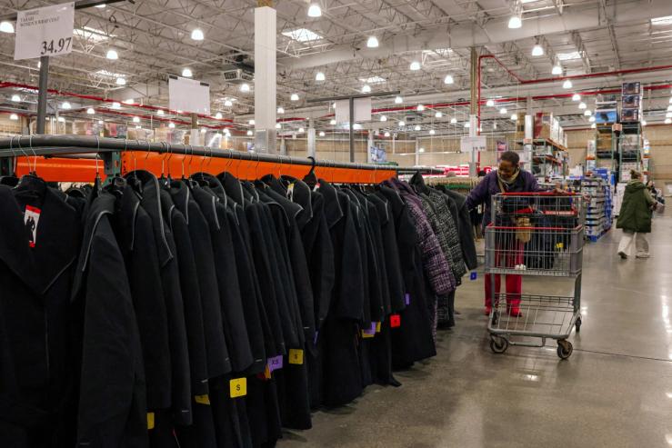 Shoppers at Costco