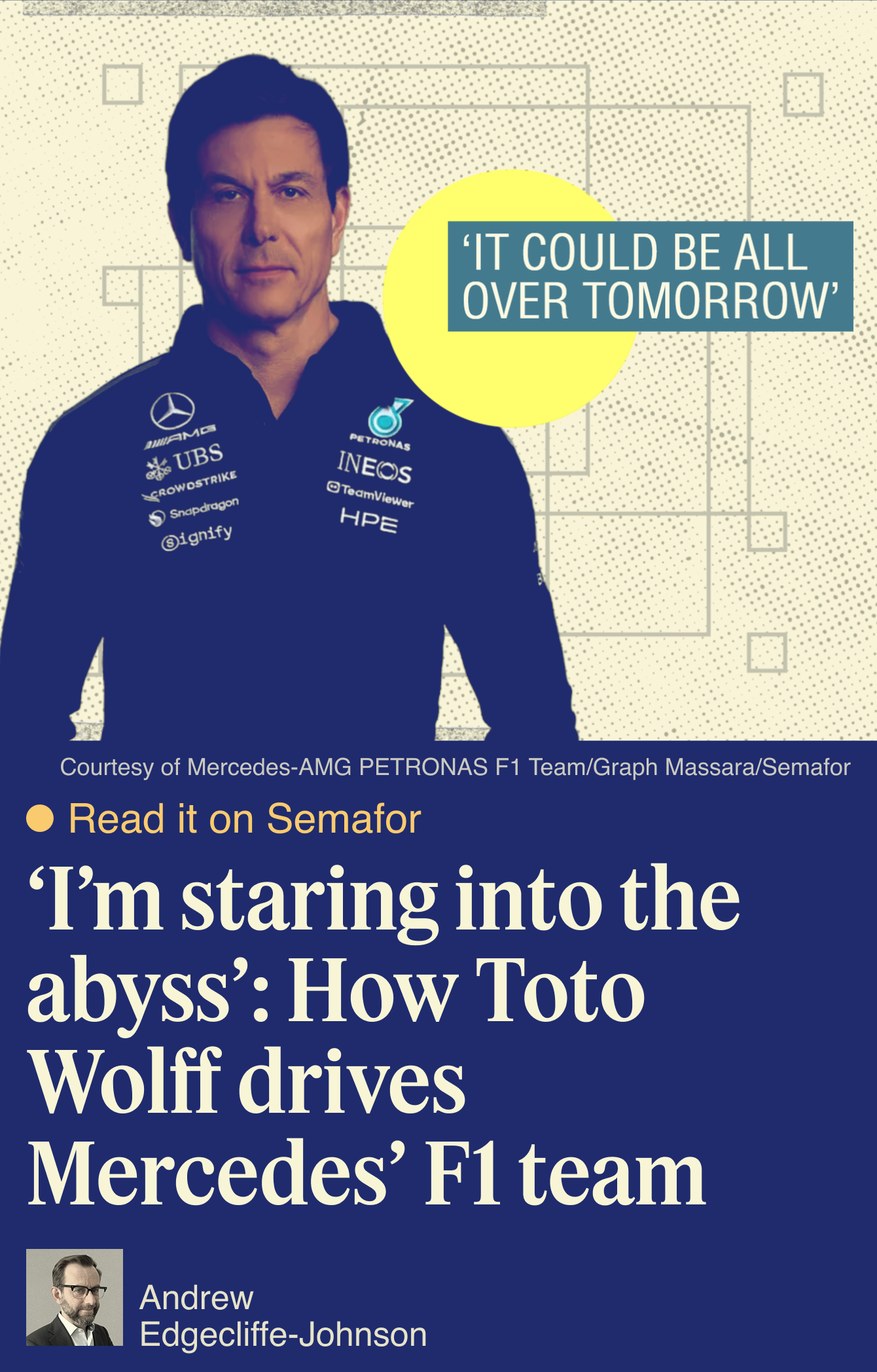 ‘I’m staring into the abyss’: How Toto Wolff drives Mercedes’ F1 team